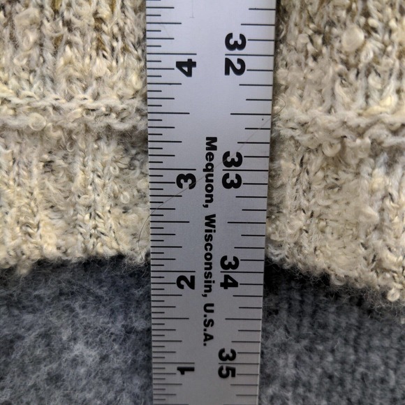 Knox Rose Women's Open Front Cardigan Knit Sweater Multi Large Striped Pockets - Picture 11 of 12